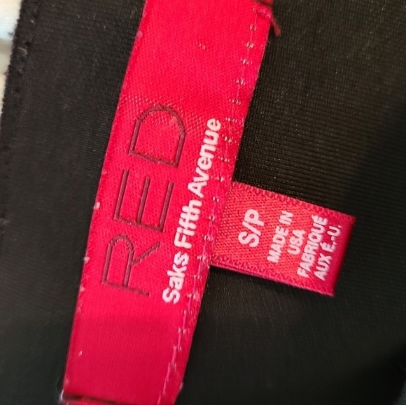 RED Saks Fifth Avenue Black Ruffle Top - Picture 10 of 11